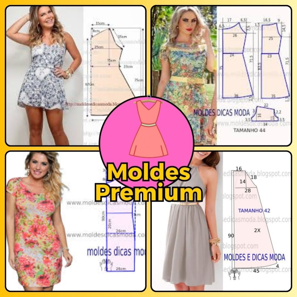 Moldes Premium - Coleção Completa de Vestidos